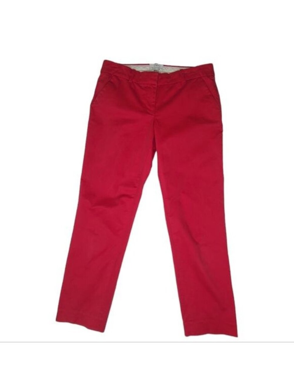 J Crew Cafe Capri Pants Womens 2 Pink Cropped Stretch Preppy Workwear
